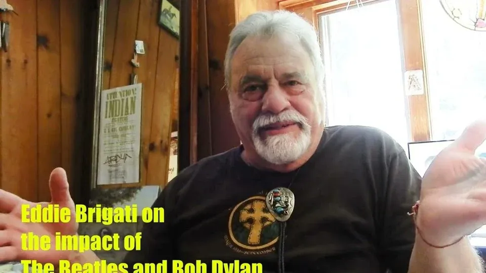 Still from the interview clip: EDDIE BRIGATI on the impact of The Beatles on songwriting