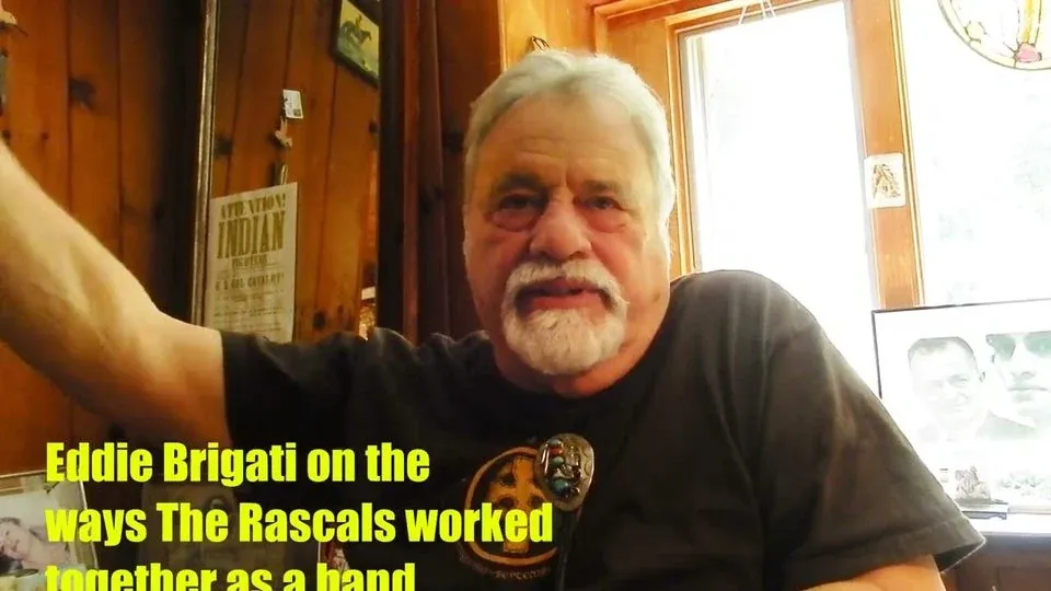 Still from the interview clip: EDDIE BRIGATI on the way the Rascals worked as a band