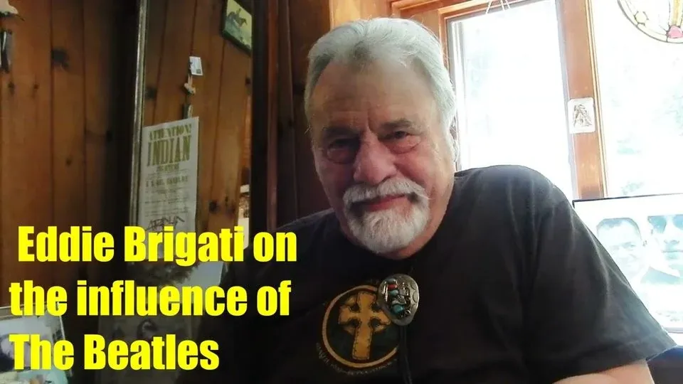 Still from the interview clip: EDDIE BRIGATI on The Beatles and their influence