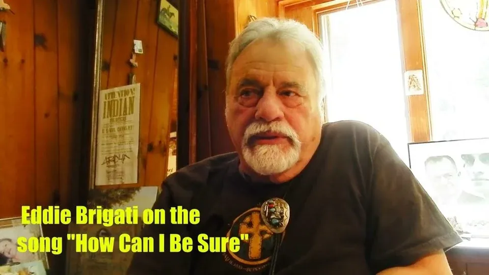 Still from the interview clip: EDDIE BRIGATI on the Rascals song, How Can I Be Sure